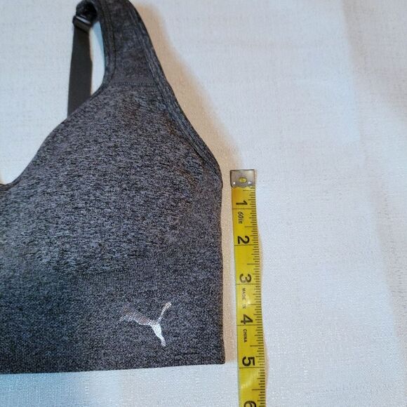 Puma Gray Sports Bra Removable Padding Size Small - Picture 4 of 8